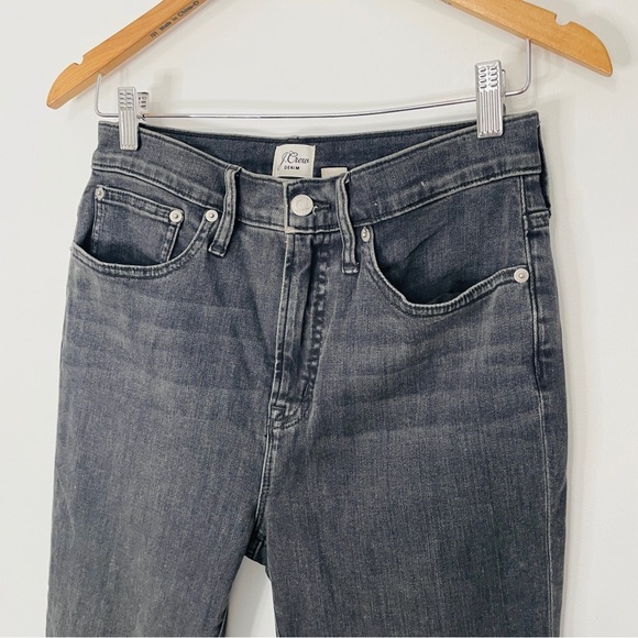 J. Crew Curvy Full Length Demi Boot Acid Wash Black Denim Jeans - Picture 4 of 9